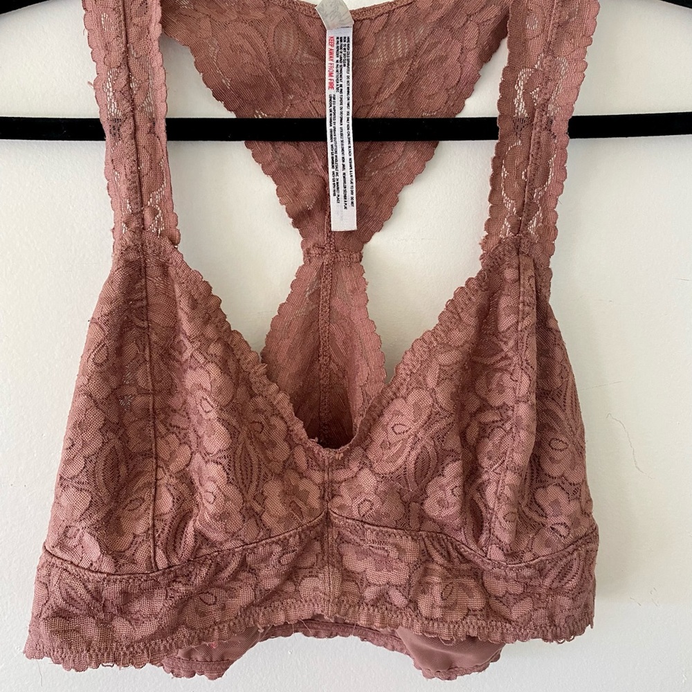 Free People Bralette, Large, Brown